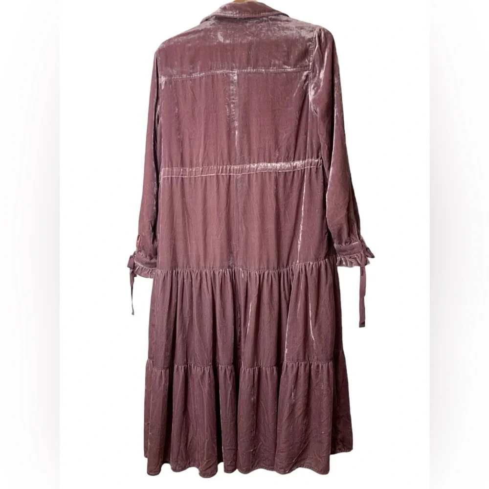 FREE PEOPLE BELLA DONNA DUSTER VELVET MAXI COAT SIZE XS